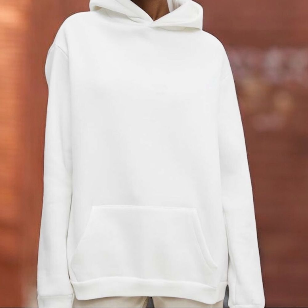 Zara Men’s White Hoodie Sweatshirt - M